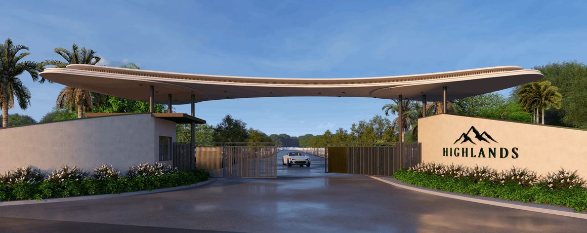 Radiance Highlands – entrance arch, front view (artist's impression)